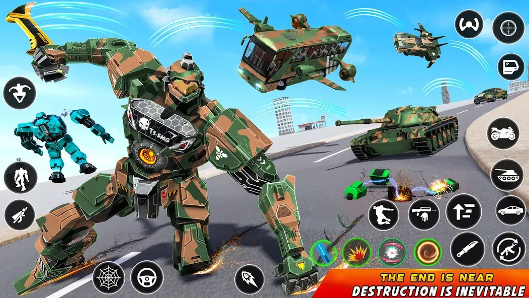 Army Bus Robot Car Game 3d  [МОД Меню] Screenshot 1