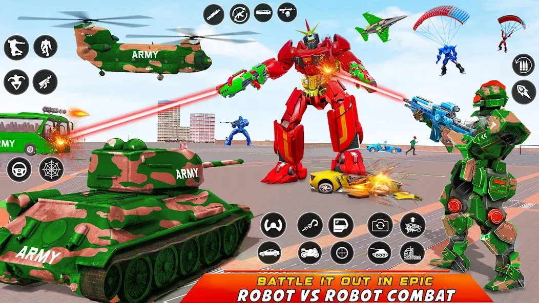 Army Bus Robot Car Game 3d  [МОД Меню] Screenshot 4