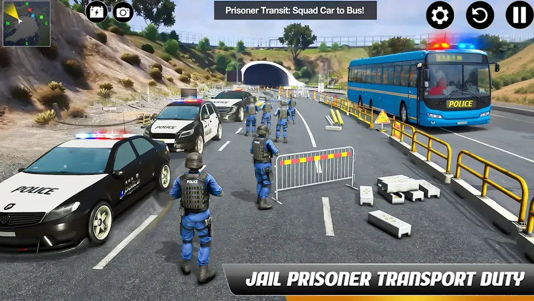 Police Bus Simulator Bus Games  [МОД Бесконечные монеты] Screenshot 2