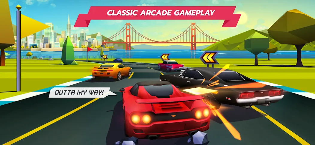 Horizon Chase – Arcade Racing (Хорайзон Чейс)  [МОД Mega Pack] Screenshot 1