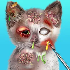 Взломанная Virtual Cat ASMR Spa Makeover (Виртуальный кот  Спа Мэйкавер)  [МОД Mega Pack] - стабильная версия apk на Андроид