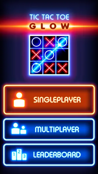 Tic Tac Toe Glow: 2 Players  [МОД Menu] Screenshot 1