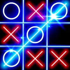 Взломанная Tic Tac Toe Glow: 2 Players  [МОД Menu] - полная версия apk на Андроид