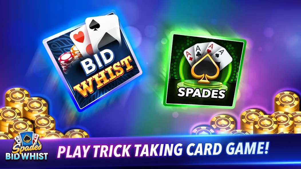 Spades: Bid Whist Classic Game (Бид Вист Классик)  [МОД Все открыто] Screenshot 1