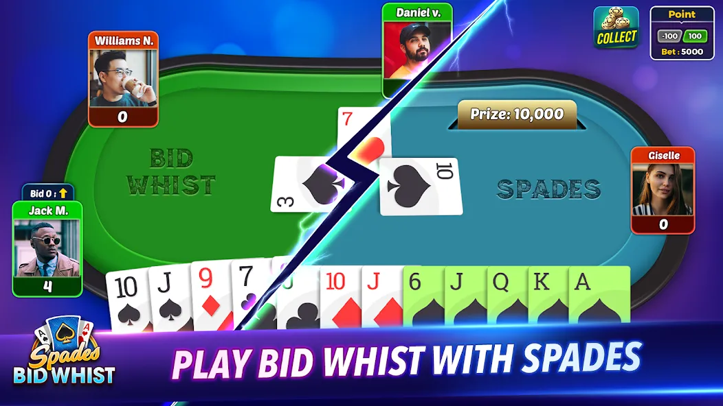 Spades: Bid Whist Classic Game (Бид Вист Классик)  [МОД Все открыто] Screenshot 2