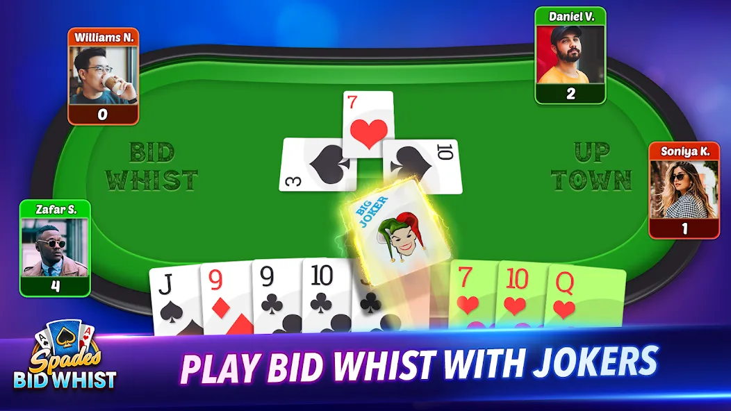 Spades: Bid Whist Classic Game (Бид Вист Классик)  [МОД Все открыто] Screenshot 4