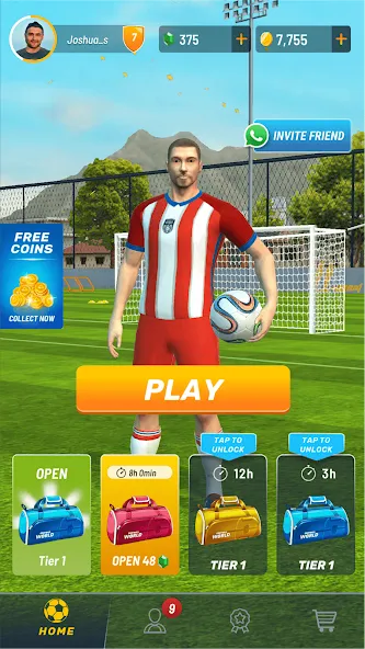 Football World - Real People (Футбол Ворлд)  [МОД Все открыто] Screenshot 1