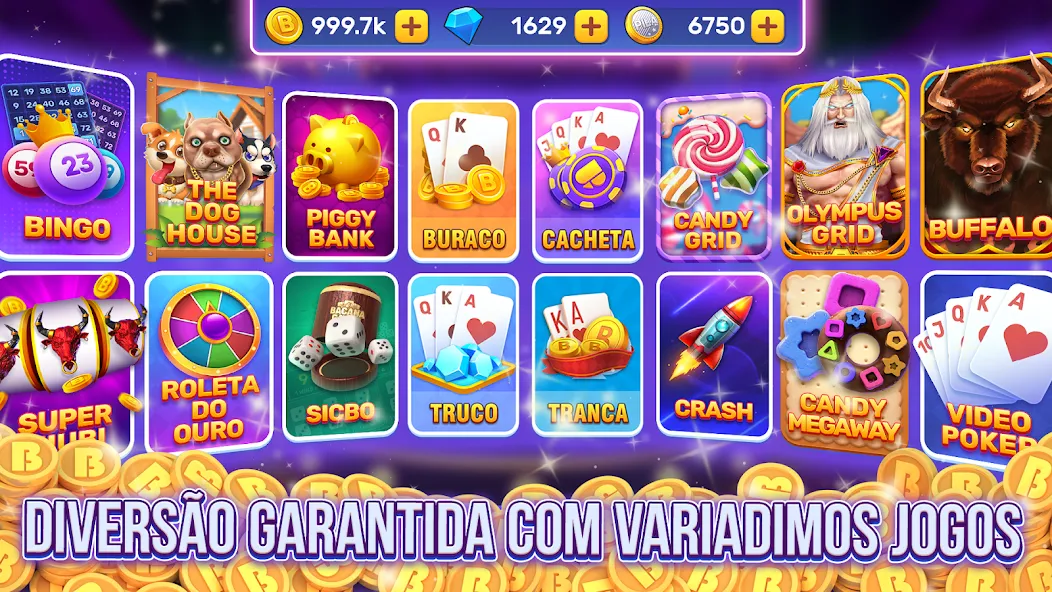 Bacana Games: Buraco & Slots (Бакана Геймс)  [МОД Unlocked] Screenshot 1