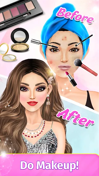 Dress Up Fashion: Makeup Games  [МОД Бесконечные деньги] Screenshot 3