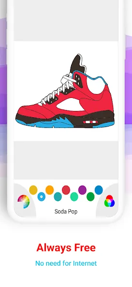 Basketball Shoes Coloring Book (Раскраска кроссовок для баскетбола)  [МОД Unlimited Money] Screenshot 4