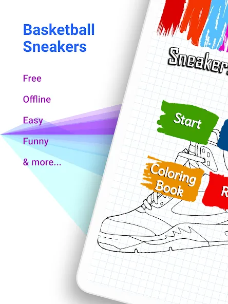 Basketball Shoes Coloring Book (Раскраска кроссовок для баскетбола)  [МОД Unlimited Money] Screenshot 5