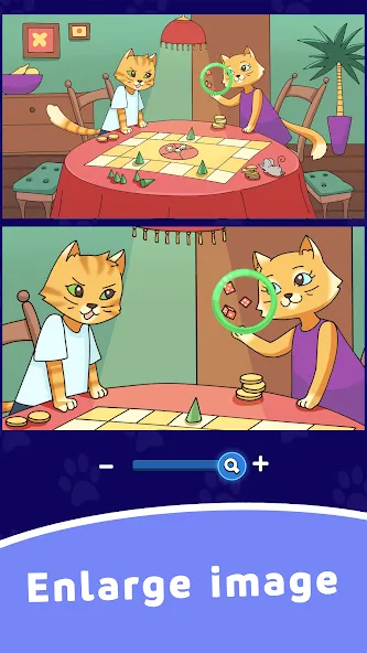 Find Differences: Cute Cats  [МОД Много монет] Screenshot 4