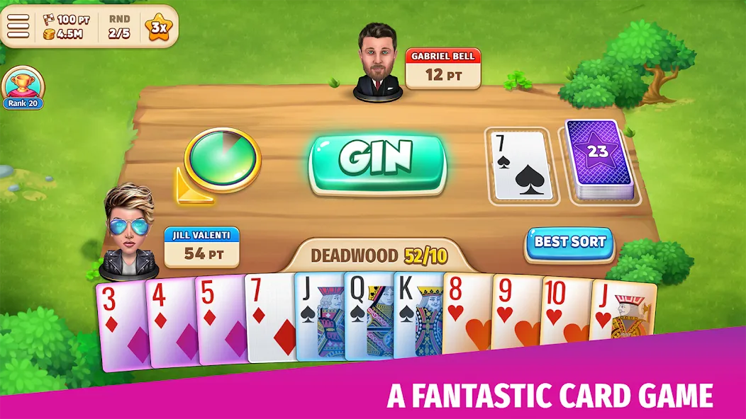 Gin Rummy Stars - Card Game (Джин Рамми Старс)  [МОД Unlocked] Screenshot 1