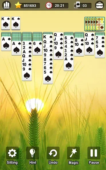 Spider Solitaire  [МОД Много денег] Screenshot 3