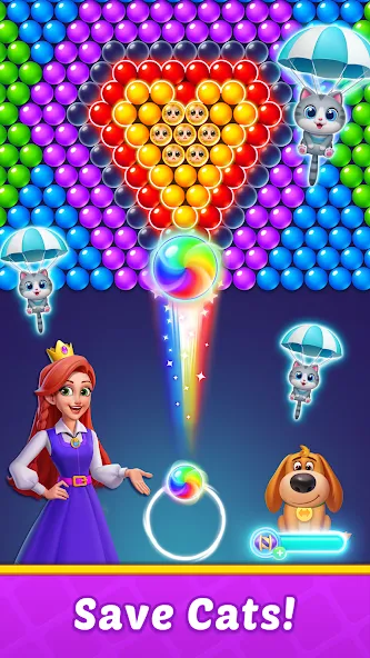 Bubble Shooter Kingdom  [МОД Mega Pack] Screenshot 4