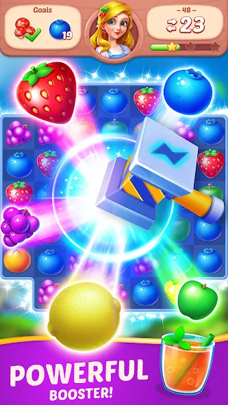 Fruit Diary - Match 3 Games  [МОД Много монет] Screenshot 3