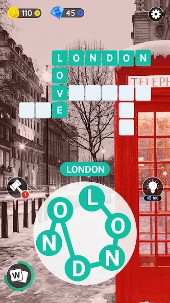 Word City: Connect Word Game (Ворд Сити)  [МОД Бесконечные деньги] Screenshot 1