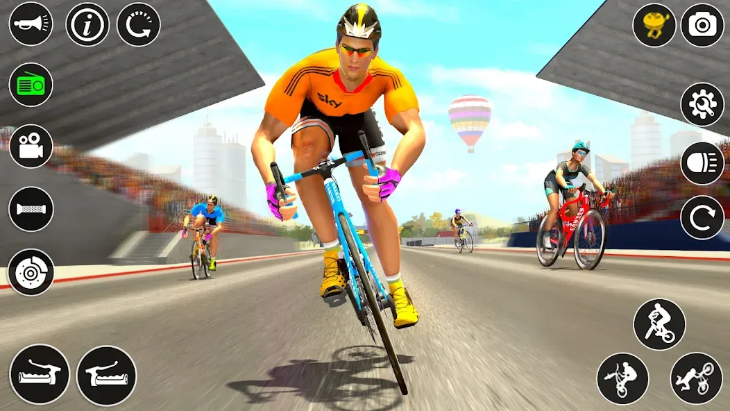 BMX Cycle Race 3d Cycle Games (гонка на велосипедах 3D игры на велосипеде)  [МОД Бесконечные монеты] Screenshot 2