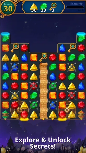 Jewels Magic: Mystery Match3 (Джуэлс Мэджик)  [МОД Бесконечные деньги] Screenshot 3