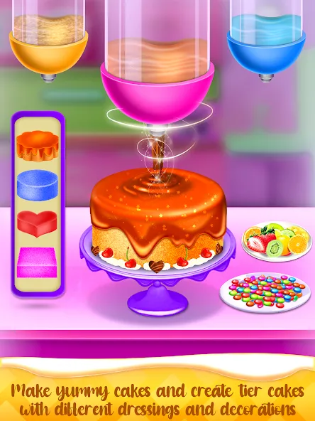 Cake Maker Cooking Cake Games (Кейк Мейкер кулинарные игры на приготовление тортов)  [МОД Много денег] Screenshot 2