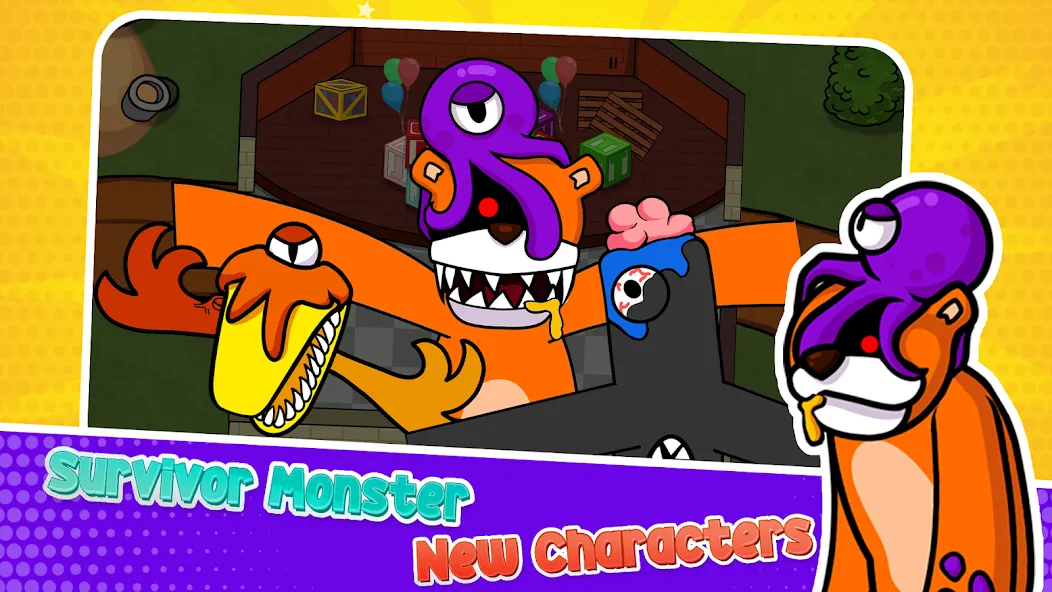 Survivor In Rainbow Monster (Сурвайвер Ин Рейнбоу Монстер)  [МОД Много денег] Screenshot 1