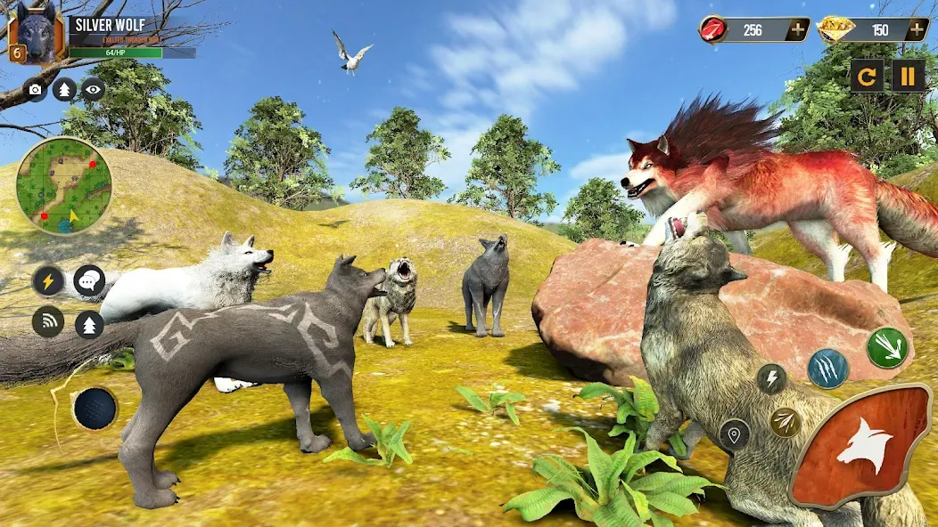 Wild Wolf Simulator Wolf Games  [МОД Menu] Screenshot 1