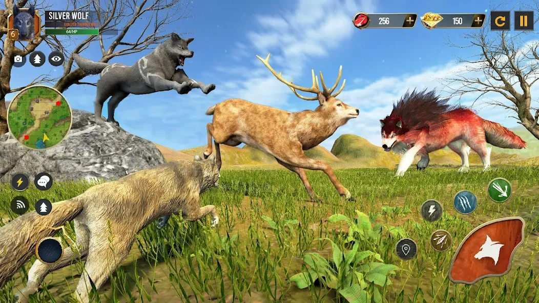 Wild Wolf Simulator Wolf Games  [МОД Menu] Screenshot 2