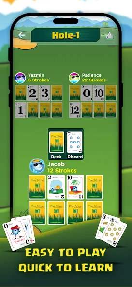 Play Nine: Golf Card Game (Плей Найн)  [МОД Много денег] Screenshot 2