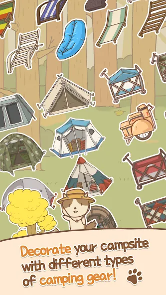 Animal Camping: Idle Camp (Анимал Кемпинг)  [МОД Много монет] Screenshot 2