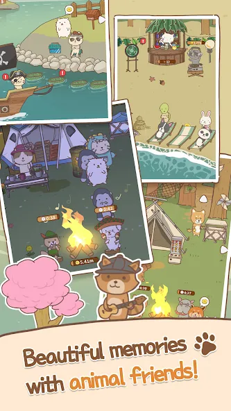 Animal Camping: Idle Camp (Анимал Кемпинг)  [МОД Много монет] Screenshot 4