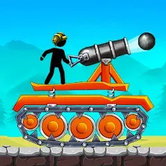 Взломанная The Tank: Stick pocket hill (Зе Тенк)  [МОД Много монет] - стабильная версия apk на Андроид