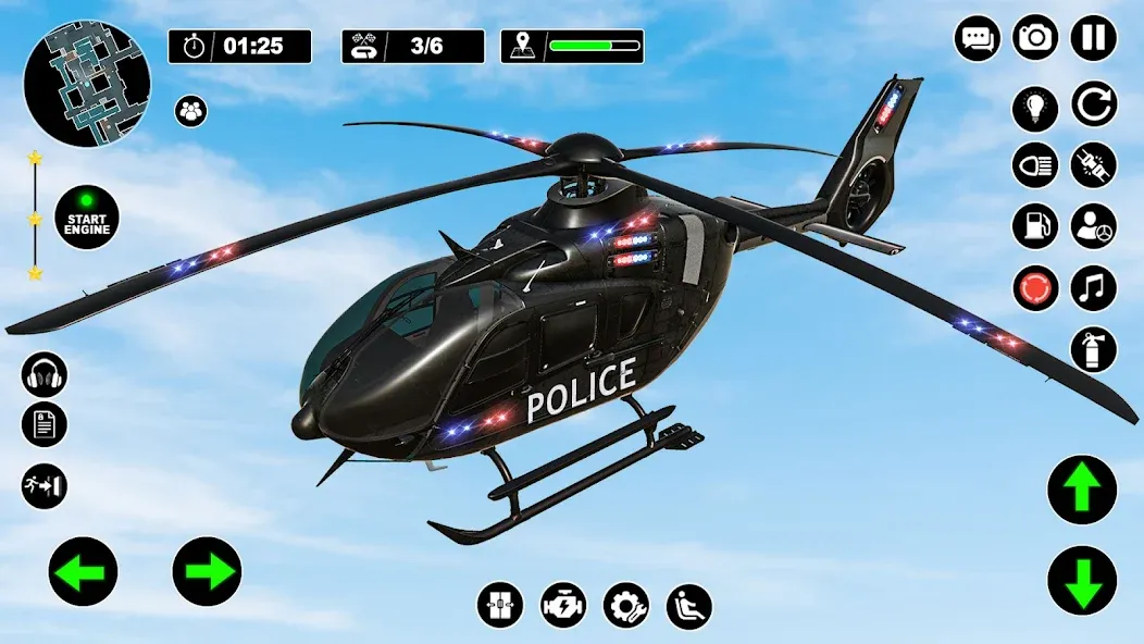 Police Helicopter Chase Game  [МОД Бесконечные монеты] Screenshot 5