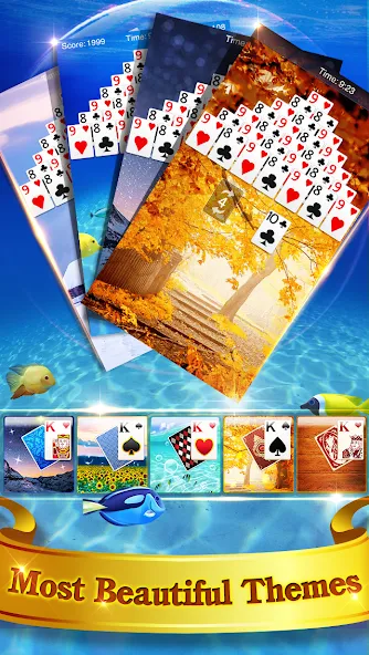 Pyramid Solitaire  [МОД Бесконечные монеты] Screenshot 4