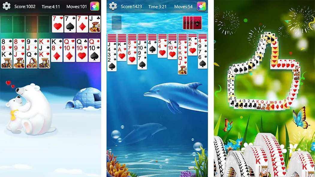 Solitaire Collection Fun (Солитер Коллекция Фан)  [МОД Бесконечные монеты] Screenshot 2