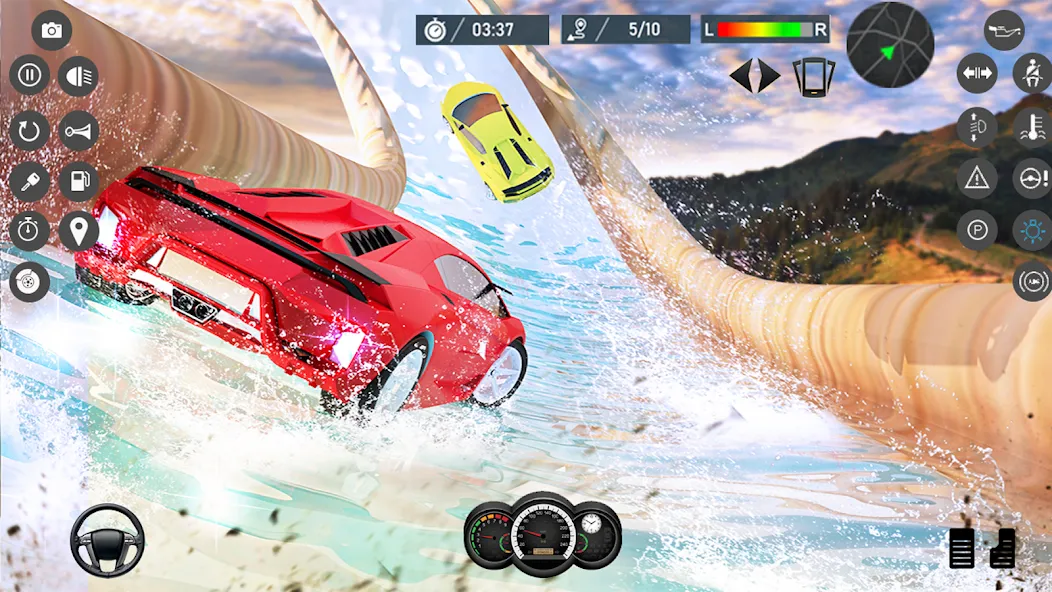 Water Slide Car Race games (Ватер Слайд Кар Рейс игры)  [МОД Menu] Screenshot 1