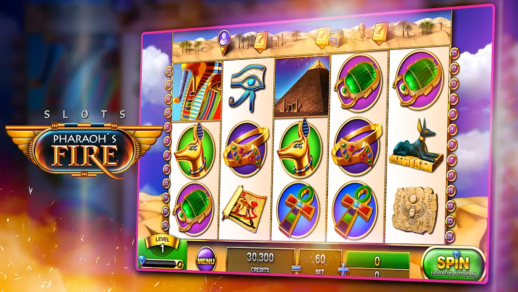 Slots - Pharaoh's Fire (Слоты)  [МОД Unlocked] Screenshot 2