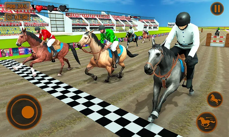 Mounted Horse Racing Games  [МОД Unlocked] Screenshot 2