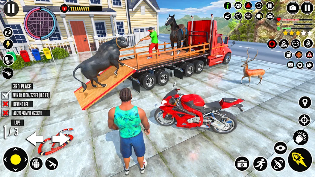 Animal Transport Truck Game 3D (Игра Грузовик для перевозки животных)  [МОД Много монет] Screenshot 1