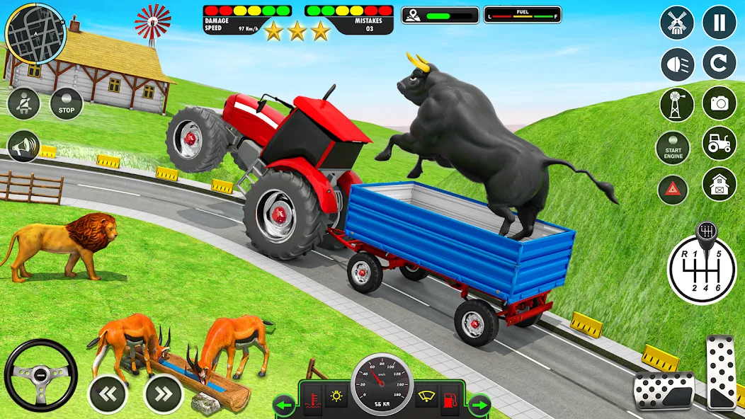 Animal Transport Truck Game 3D (Игра Грузовик для перевозки животных)  [МОД Много монет] Screenshot 3