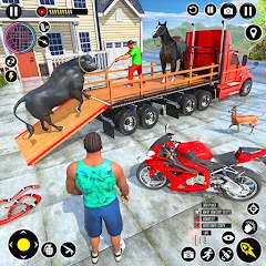 Взломанная Animal Transport Truck Game 3D (Игра Грузовик для перевозки животных)  [МОД Много монет] - стабильная версия apk на Андроид