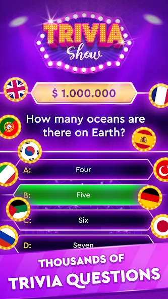 Trivia Show: TV Word Quiz Game  [МОД Unlimited Money] Screenshot 1