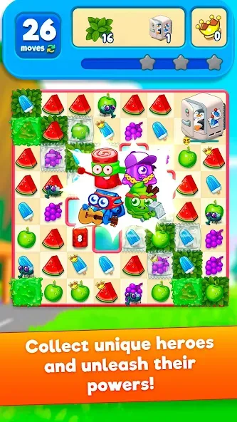 Sugar Heroes - match 3 game  [МОД Много монет] Screenshot 2