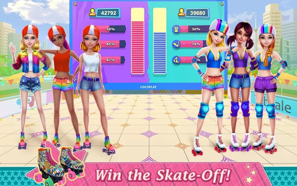 Roller Skating Girls  [МОД Mega Pack] Screenshot 4