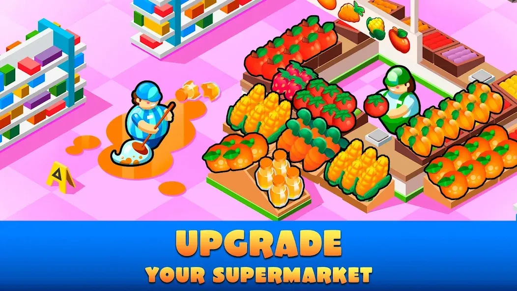 Idle Supermarket Tycoon－Shop (Айдл Супермаркет Тайкун)  [МОД Unlocked] Screenshot 2