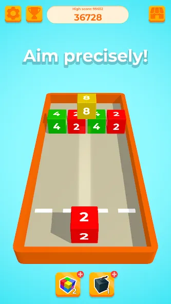 Chain Cube 2048: 3D merge game (Чейн Куб)  [МОД Unlimited Money] Screenshot 1