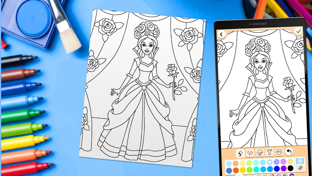 Coloring for girls and women  [МОД Все открыто] Screenshot 5