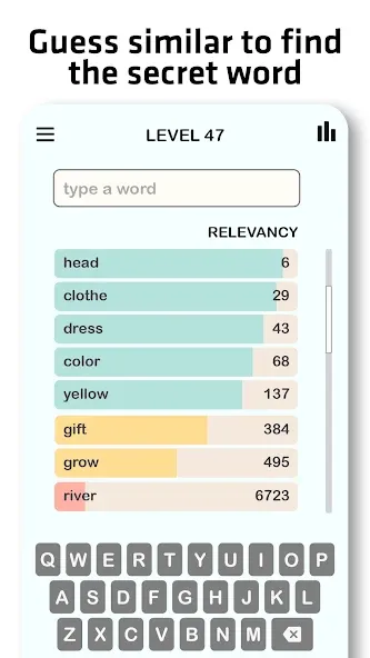 Contexto - Similar Word (Контекст)  [МОД Бесконечные монеты] Screenshot 2