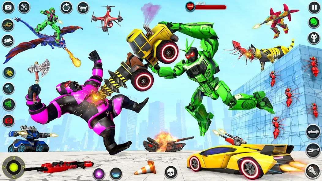 Dino Robot - Car Robot Games (Дино Робот)  [МОД Меню] Screenshot 4