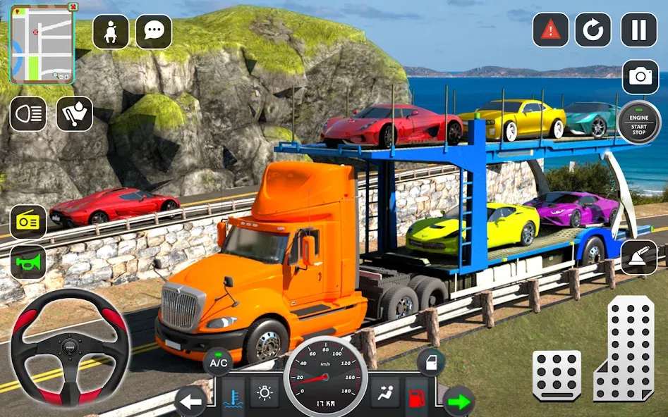 Trailer Truck Car Transport 3D  [МОД Unlimited Money] Screenshot 4