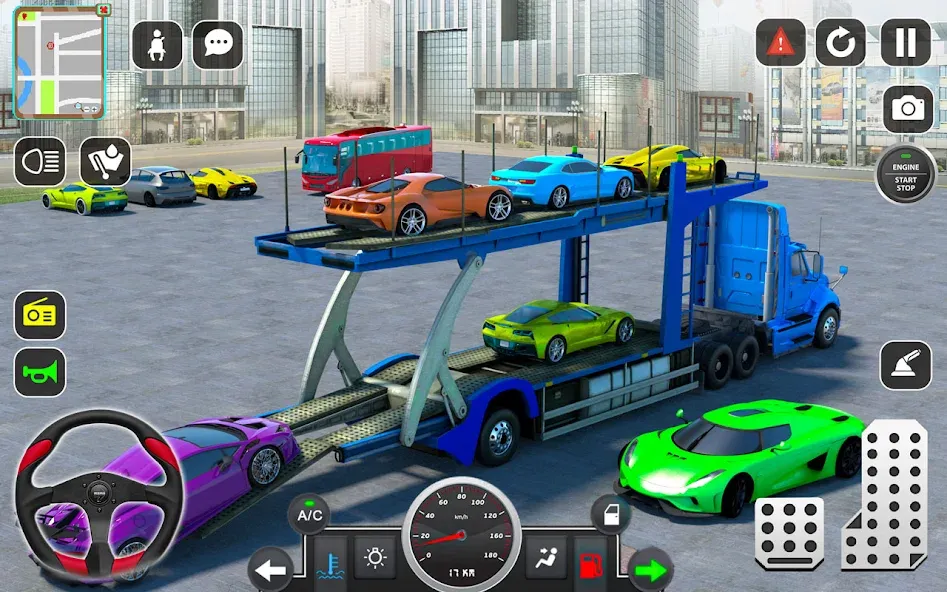 Trailer Truck Car Transport 3D  [МОД Unlimited Money] Screenshot 5